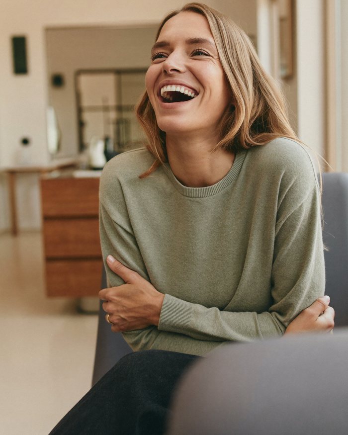 Rachel Okonjo, a Wahroonga Dental Group patient, laughing